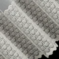 Tkanina firanowa zwiewana i delikatna matowa mikrosiateczka zdobiona beżowym haftem ze srebrną nicią - 280 cm - biały 5