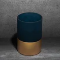 LIMITED COLLECTION Świecznik MUSA granatowo-złoty z malowanego szkła artystycznego ENERGIA GRANATU - ∅ 10 x 15 cm - granatowy 1