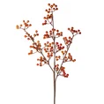 GAŁĄZKA OZDOBNA z owocami, kwiat sztuczny dekoracyjny - 90 cm - pomarańczowy 1