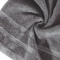 Ręcznik z welurową bordiurą przetykaną błyszczącą nicią - 50 x 90 cm - grafitowy 5