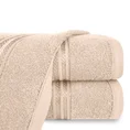 Ręcznik LORI z bordiurą podkreśloną błyszczącą nicią - 50 x 90 cm - beżowy 1