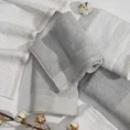 Ręcznik z bordiurą podkreśloną groszkami z błyszczącą lureksową nicią - 30 x 50 cm - granatowy 6
