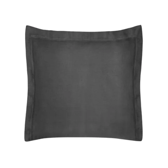 NOVA COLOUR Poszewka na poduszkę bawełniana z satynowym połyskiem - 40 x 40 cm - czarny