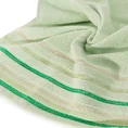 Ręcznik  z kolorowymi paskami w formie jodełki - 70 x 140 cm - zielony 5