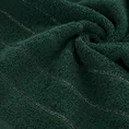 Ręcznik bawełniany DALI z bordiurą w paseczki przetykane srebrną nitką - 70 x 140 cm - ciemnozielony 5