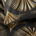 NOVA PRINT Komplet pościeli NIKA z satyny bawełnianej z nadrukiem liści miłorzębu - 220 x 200 cm - czarny 5