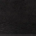 Ręcznik DAFNE z bawełny podkreślony żakardową bordiurą z motywem zebry - 70 x 140 cm - czarny 2