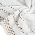 Ręcznik POLA z żakardową bordiurą zdobioną stebnowaniem - 50 x 90 cm - biały 5