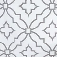 Komplet pościeli z wysokogatunkowej satyny bawełnianej z geometrycznym wzorem - 160 x 200 cm - biały 2