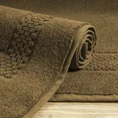 Dywanik łazienkowy CALEB z bawełny frotte, dobrze chłonący wodę - 50 x 70 cm - miodowy 1