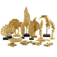 Żuraw figurka dekoracyjna złota - 12 x 9 x 30 cm - złoty 2