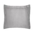 NOVA COLOUR Poszewka na poduszkę bawełniana z satynowym połyskiem i ozdobną kantą - 50 x 60 cm - stalowy 1