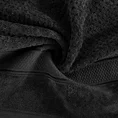 Puszysty ręcznik JESSI z fakturą wytłaczanej krateczki i welurową bordiurą - 70 x 140 cm - czarny 5