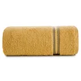 EWA MINGE Ręcznik FILON w kolorze musztardowym, w prążki z ozdobną bordiurą przetykaną srebrną nitką - 50 x 90 cm - musztardowy 3