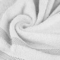 EUROFIRANY CLASSIC Ręcznik RIKI  z bordiurą w pasy miękki i puszysty, zero twist - 50 x 90 cm - biały 5