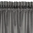 Zasłona CHARLOTTE 1 z miękkiego i miłego w dotyku welwetu z czterema falbanami,  gramatura 260 g/m2 - 140 x 270 cm - stalowy 9