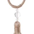 Dekoracyjny sznur do upięć LILI z ozdobnym chwostem i koralikiem - 63 cm - szampański 2