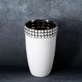 Wazon ceramiczny ELORA zdobiony subtelnym wzorem - ∅ 14 x 23 cm - biały 1