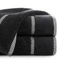 EUROFIRANY PREMIUM Ręcznik CALEB z bawełny frotte o strukturze drobnej krateczki - 50 x 90 cm - czarny 1