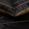 EVA MINGE Komplet pościeli EVA 09A z najwyższej jakości makosatyny bawełnianej z logo EVA MINGE i ozdobną tasiemką welwetową - 160 x 200 cm - czarny 6
