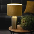 Lampa stołowa AMARA z welwetowym abażurem - 27 x 27 x 43 cm - jasnobrązowy 5