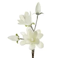 MAGNOLIA  kwiat sztuczny dekoracyjny oprószony brokatem - ∅ 17 x 59 cm - biały 1