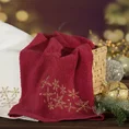 Ręcznik świąteczny SANTA 16 bawełniany ze złotym haftem śnieżynek - 50 x 90 cm - czerwony 7