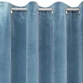 DIVA LINE  Zasłona RIA z miękkiego welwetu o aksamitnej strukturze Posiada aż 10 przelotek, gramatura 300 g/m2 - 140 x 250 cm - niebieski 4