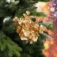 Gałązka świąteczna ze złotymi listeczkami - 20 x 28 cm - złoty 1