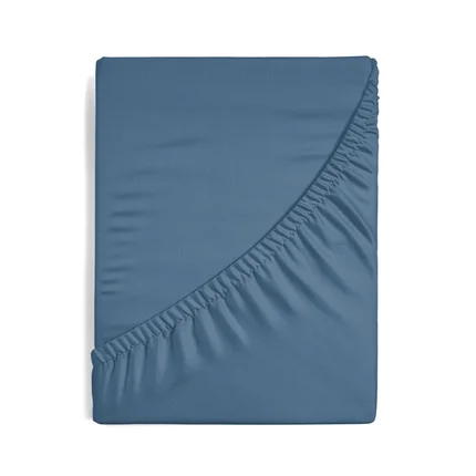 Prześcieradło gładkie z gumką 100x200 cm z satyny bawełnianej kolor ciemnoniebieski 125 g/m2 NOVA 3 Prześcieradło gładkie z gumką 100x200 cm z satyny bawełnianej kolor ciemnoniebieski 125 g/m2 NOVA 3 - 100 x 200 x 25 cm