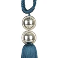 Dekoracyjny sznur NAOMI do upięć z chwostem i koralikiem - 76 x 38 cm - ciemnoniebieski 3