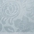 Welurowy ręcznik zdobiony na całej powierzchni żakardowym kwiatowo-ornamentowym wzorem - 50 x 90 cm - srebrny 2