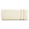 Ręcznik ALLY z bordiurą w pasy przetykany kontrastującą nicią miękki i puszysty, zero twist - 30 x 50 cm - kremowy 3
