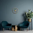 Dekoracyjny zegar ścienny z metalu w nowoczesnym minimalistycznym stylu - 40 x 6 x 40 cm - złoty 7