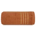 Ręcznik bawełniany FIORE z ozdobnym stebnowaniem - 70 x 140 cm - pomarańczowy 3
