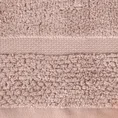Ręcznik VILIA z puszystej i wyjątkowo grubej przędzy bawełnianej  podkreślony ryżową bordiurą - 70 x 140 cm - pudrowy róż 2