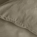 DIVA LINE Komplet pościeli bawełnianej z adamaszku z żakardowym wzorem w liście - 220 x 200 cm - beżowy 5