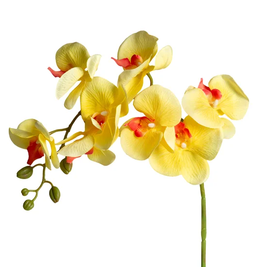 STORCZYK kwiat sztuczny dekoracyjny - dł. 95 cm dł. z kwiatami 40 cm śr. kwiat 10 cm - żółty