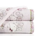 DIVA LINE Ręcznik BABY4 w kolorze różowym, z aplikacją z kotkiem - 50 x 90 cm - różowy 1