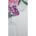 Komplet 2 szt. zasłon ISA z lekkiej etaminy z motywem letnich kwiatów - 140 x 260 cm - biały 8