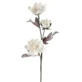 Kwiat dekoracyjny na gałązce z plastycznej pianki foamiran - 102 cm - biały 1