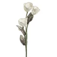 SZTUCZNY KWIAT dekoracyjny z pianki foamiran - dł. 65 cm dł. kwiat 8 cm - kremowy 1