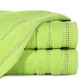 Ręcznik POLA z żakardową bordiurą zdobioną stebnowaniem - 50 x 90 cm - jasnozielony 1