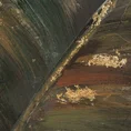 Obraz JUNGLE ręcznie malowany na płótnie egzotyczne liście ze złocistymi akcentami - 120 x 90 cm - zielony 2