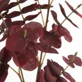EUKALIPTUS - gałązka ozdobna, sztuczny kwiat dekoracyjny - 90 cm - bordowy 2