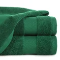 ELLA LINE Ręcznik ANDREA w kolorze butelkowej zieleni, klasyczny z tkaną bordiurą o wyjątkowej miękkości - 70 x 140 cm - butelkowy zielony 1