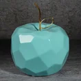 Figurka ceramiczna APEL - jabłko o geometrycznych kształtach - 16 x 16 x 13 cm - niebieski 1