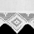 Zazdrostka z tkaniny z przewagą bawełny zdobiona koronką - 150 x 60 cm - biały 6