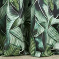 Zasłona FELICITA z welwetu z motywem liści - 140 x 250 cm - zielony 3
