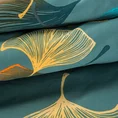 NOVA PRINT Komplet pościeli NIKA z satyny bawełnianej z nadrukiem liści miłorzębu - 160 x 200 cm - wielokolorowy 4